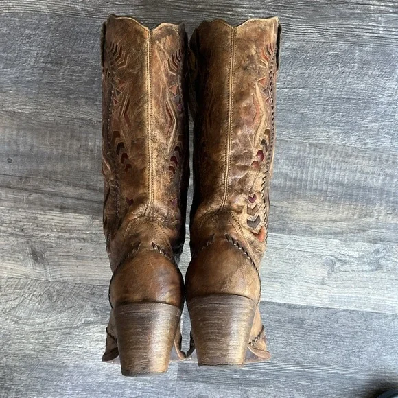Corral Women's Aztec Embroidered Cowgirl Boot Snip Toe C2872 Lady's Size 10M - Picture 14 of 16